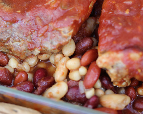 ribs and beans