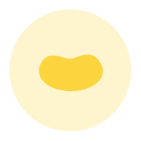 Illustration of a fully formed bean